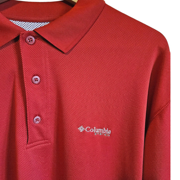Columbia PFG Omni-Shield Sun Protection Polo Shirt Burnt Orange Men's Large - Picture 4 of 7